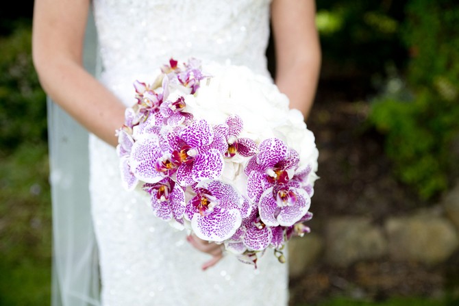 purple wedding bouquet